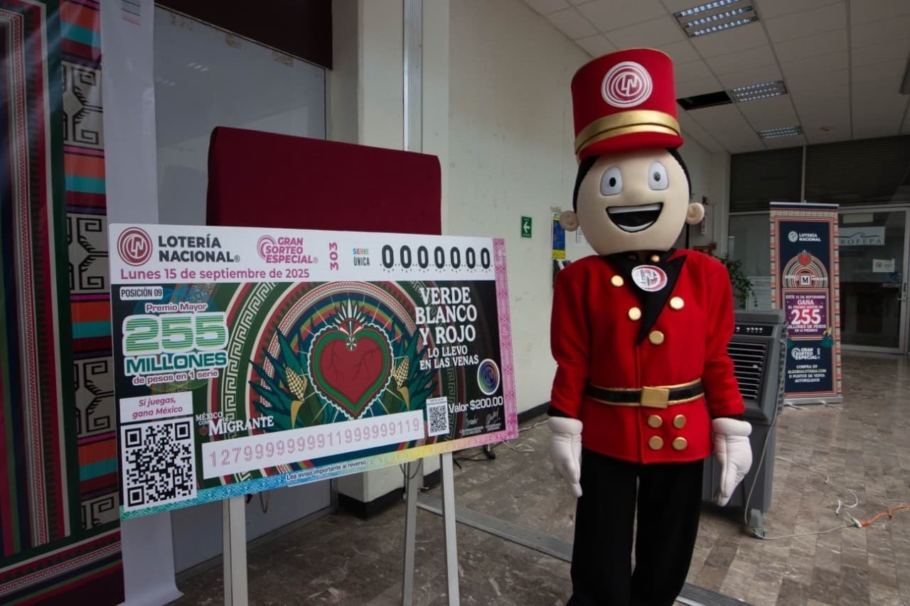 Presentan en Nuevo León el sorteo de Lotería Nacional dedicado a las y los paisanos migrantes, “México con M de Migrante”